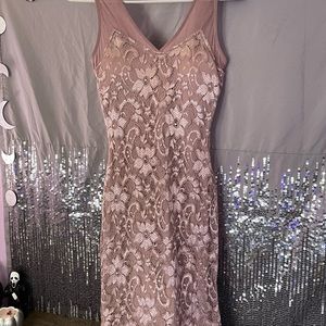Almost Famous Small Lacey Dress Light Pink